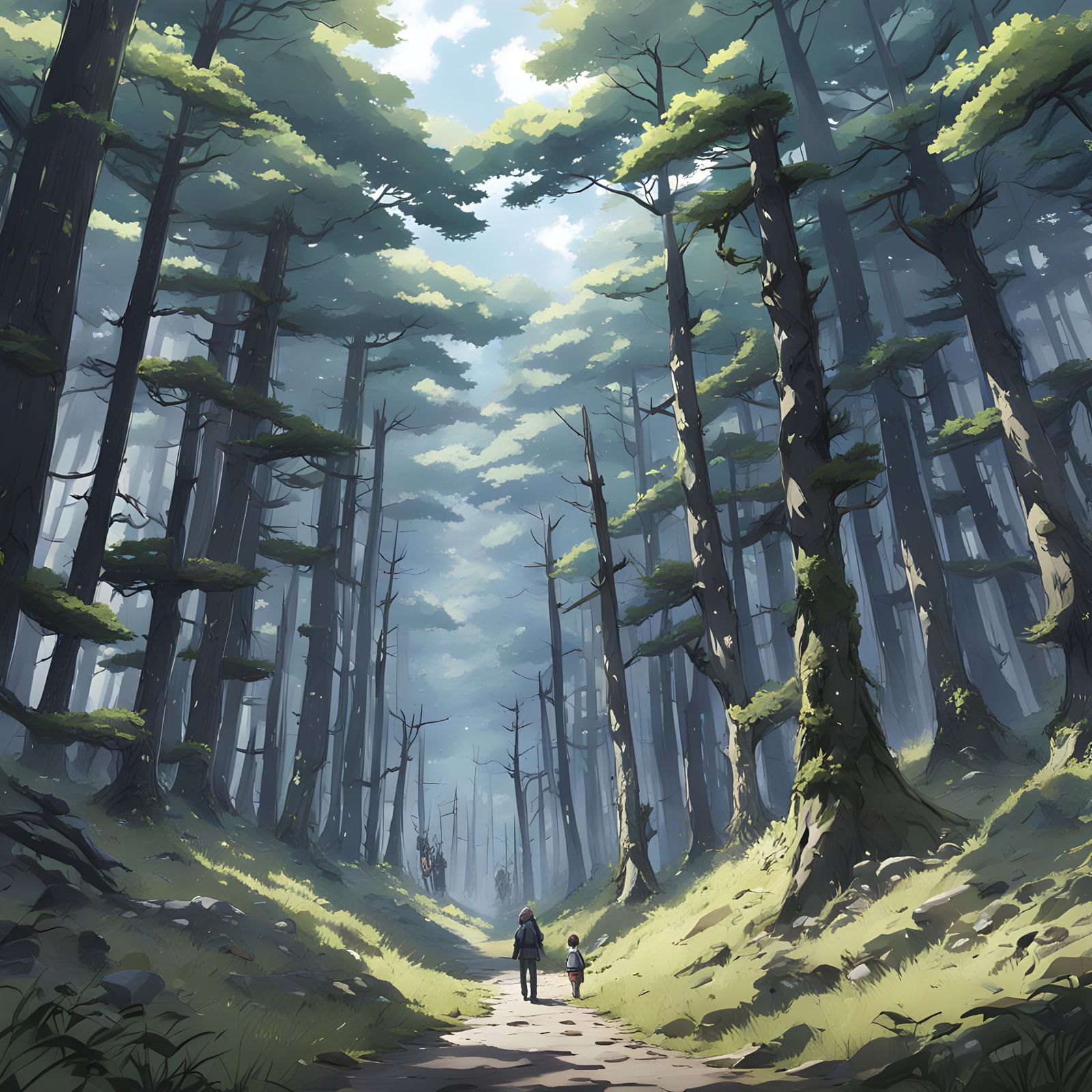 Detailed 3D Anime Art: Suicide Forest, Japan