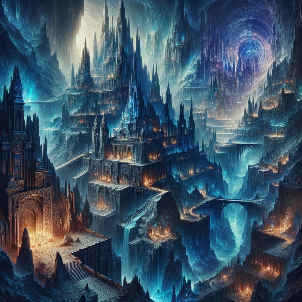 Majestic Dwarven City within Grand Mountain