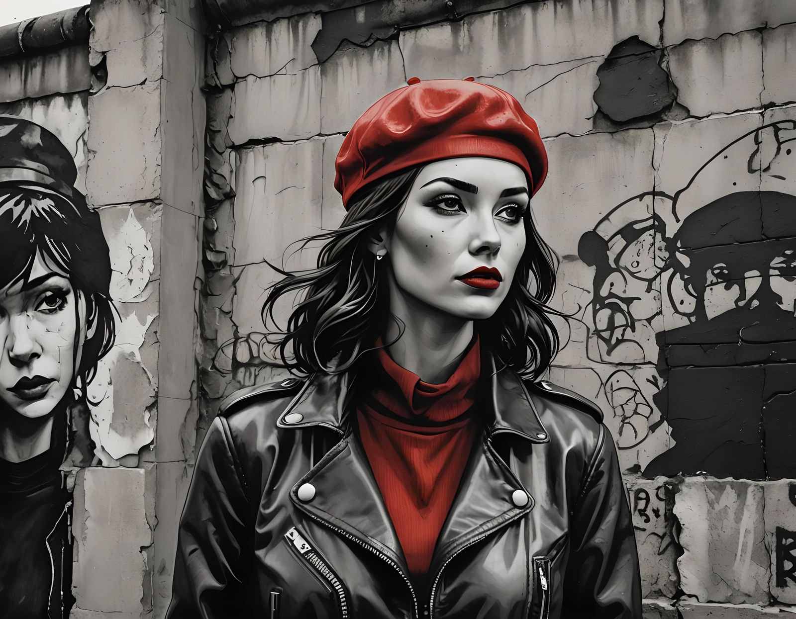 A european comic style hand drawn cartoon of a hot girl stan...