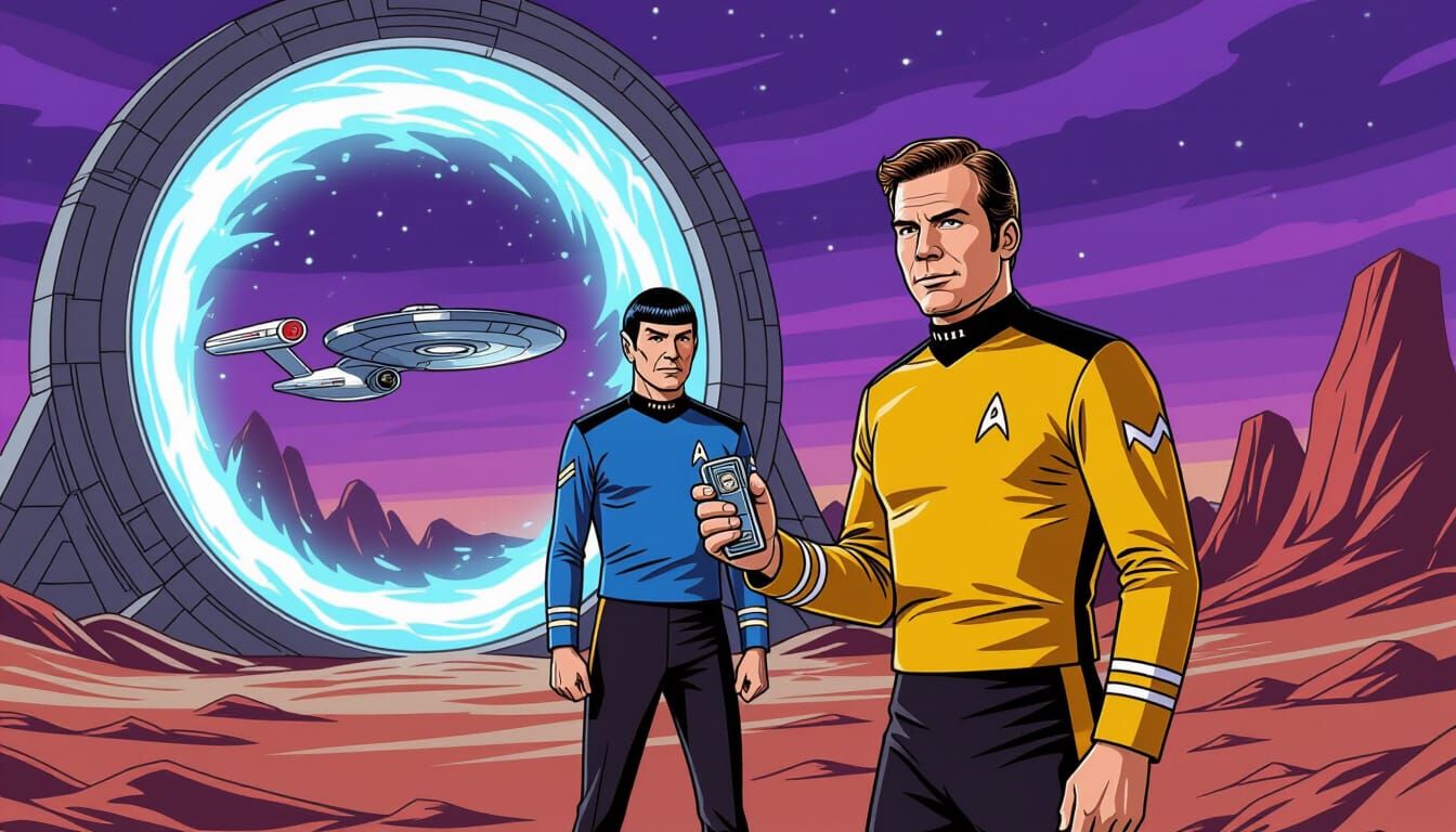 Star Trek Team Encounter a Wormhole Portal