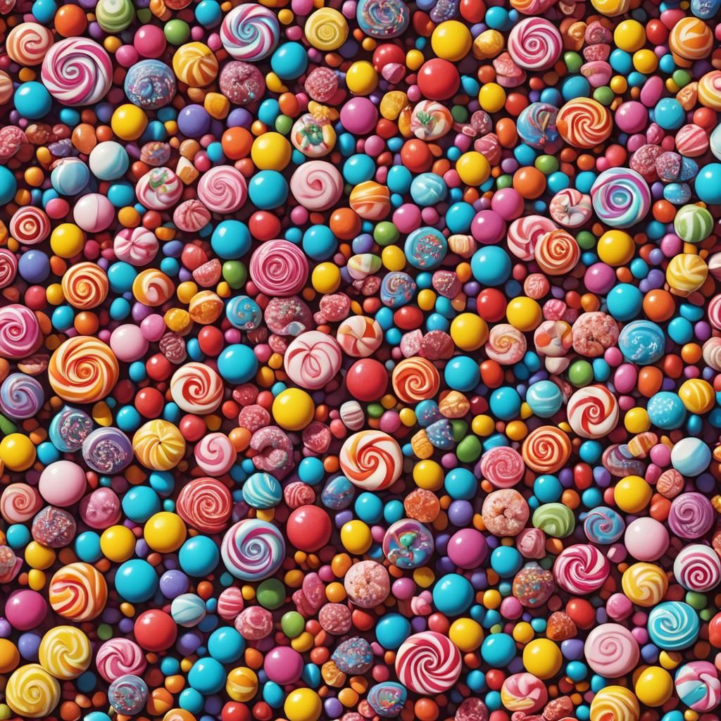 Candy Art Movie Poster in Postmodern Style