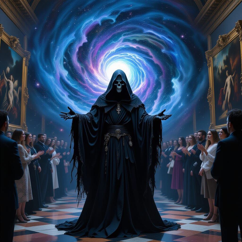 Grim Reaper Unveils Cosmic Artwork in Grand Gallery