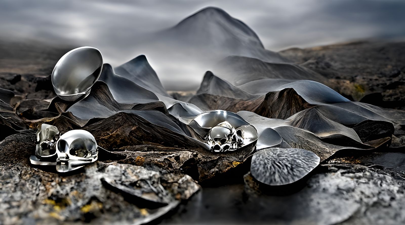 Silver Vanitas Veduta Landscape Photograph