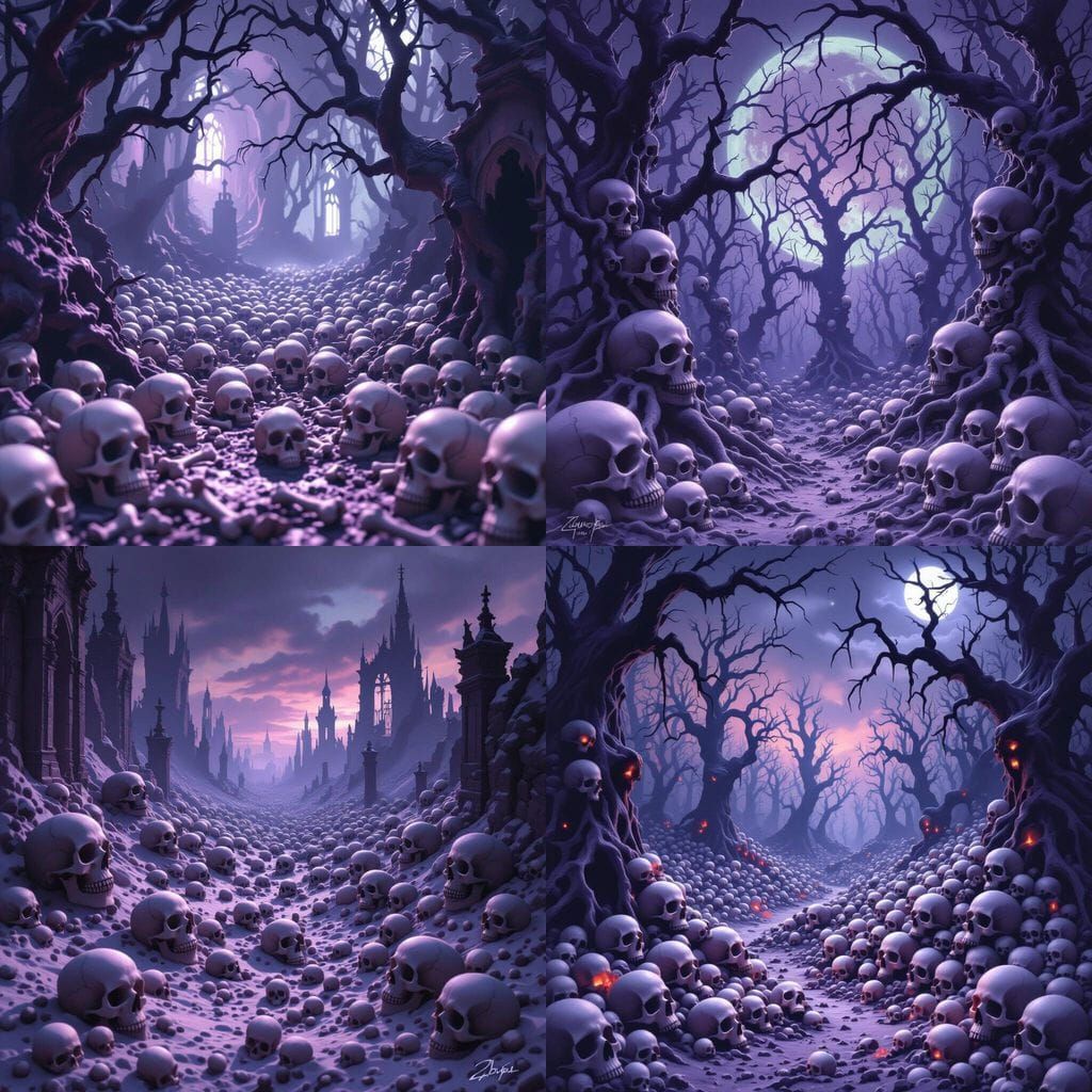 Undead Kingdome Woods With Thousands of Skulls