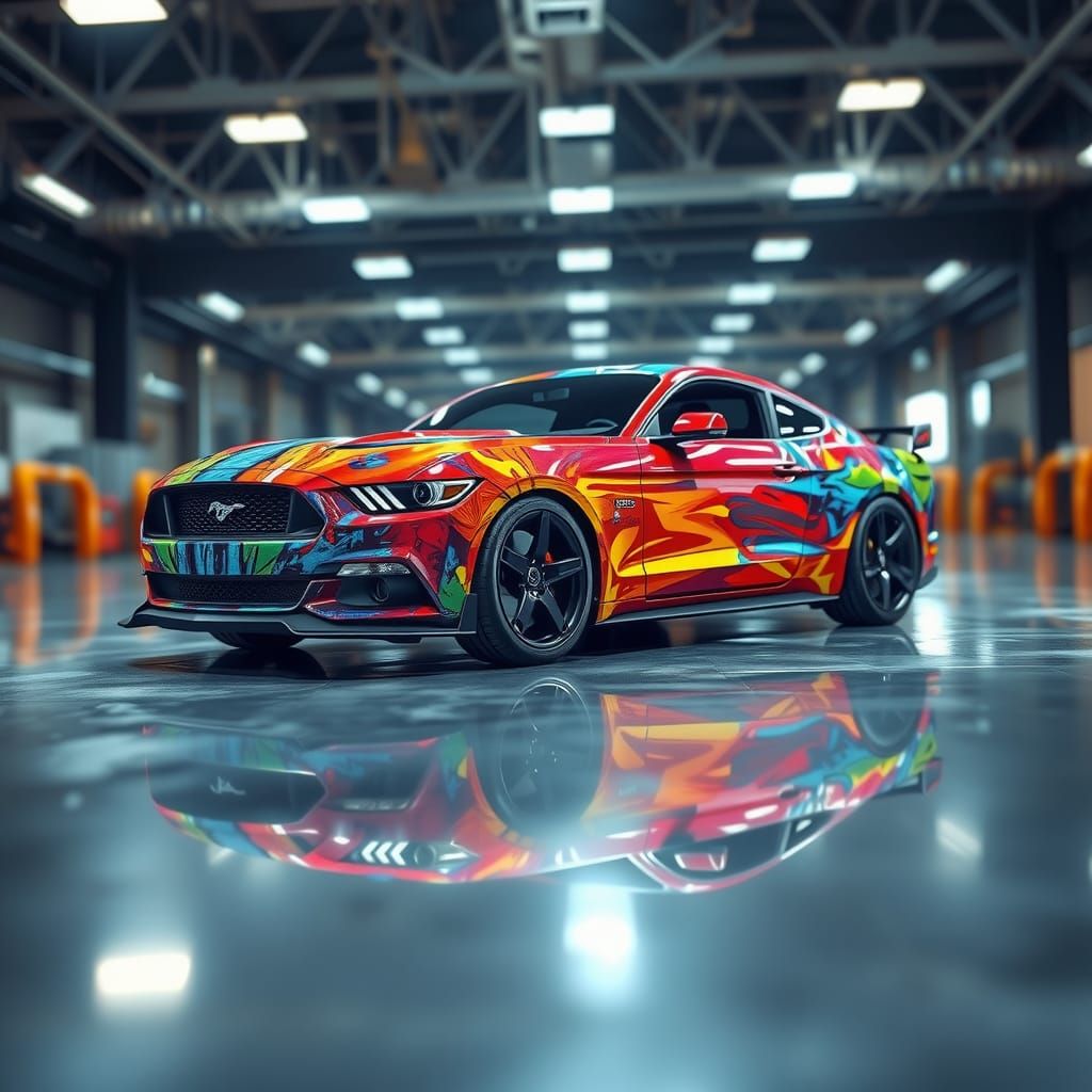 paint splatter mustang ❤️