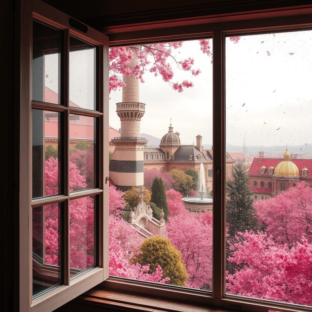 Surreal Candy Landscape in Whimsical Watercolor Style