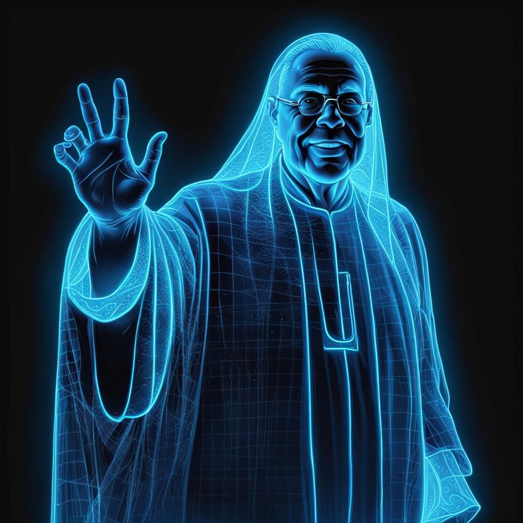 Force Ghost: James Earl Jones in Sci-Fi Style