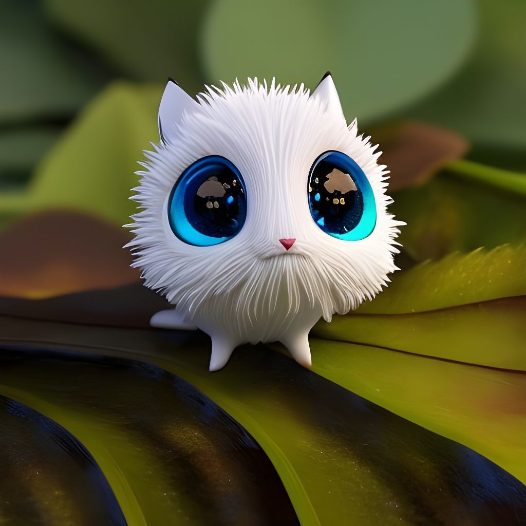 Cute-Eyed Tulip Petal in Detailed Digital Art