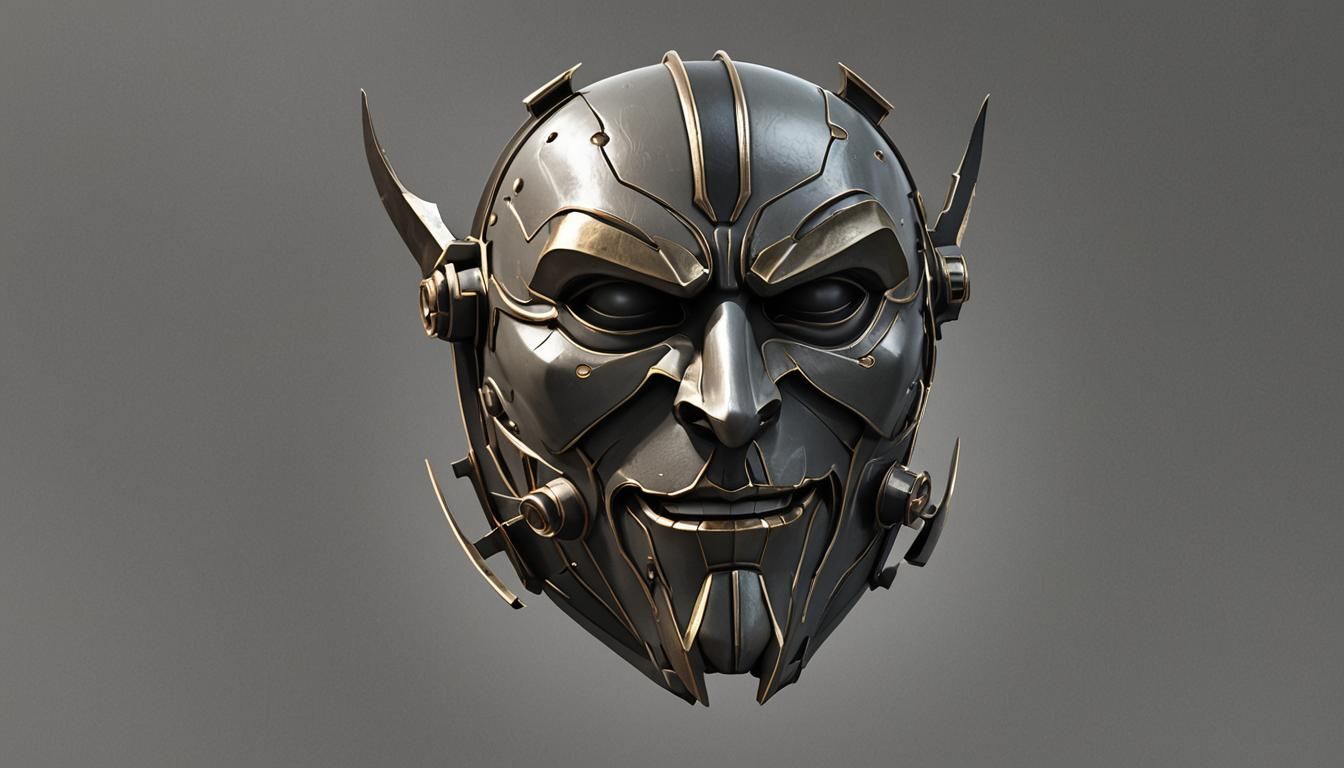 3D Rendered Master Mask with Shading Depth