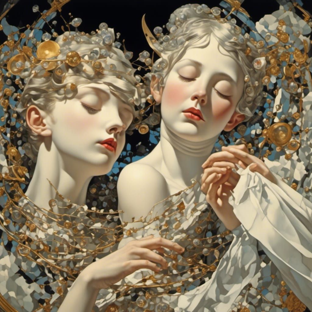 Surreal Missed Boat in Art Nouveau Style