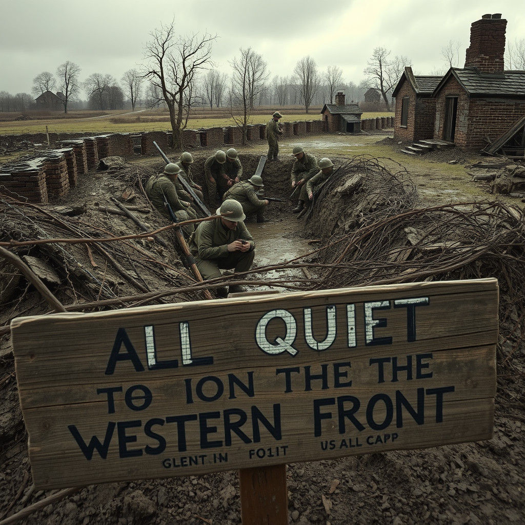 Desolate Western Front Trenches in Ultra-Realistic Style