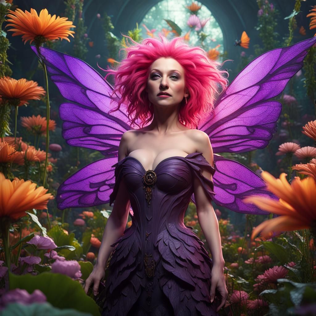 Cyndi Lauper as Fairy in Magical Garden