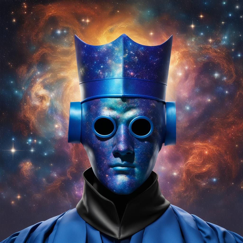 Masked Graduate in a Galactic Scene