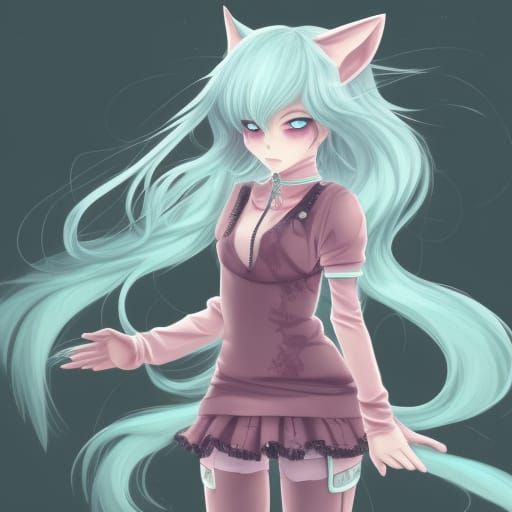 Anthropomorphic cat girl