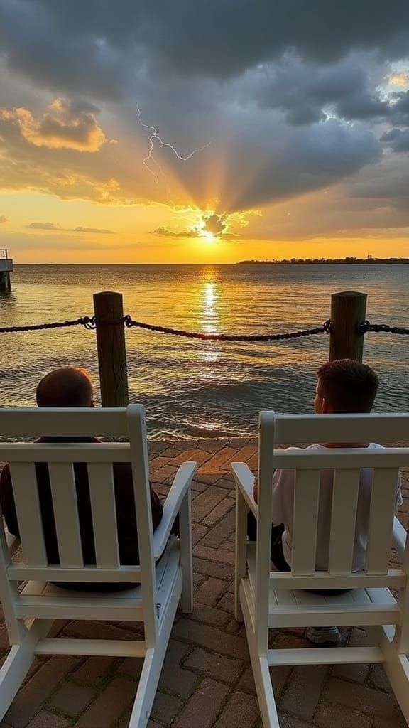 Dramatic Hurricane Over Ocean with Lightning