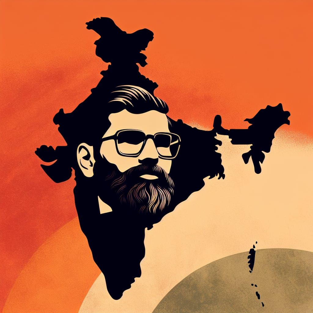 Thematic Map of India with Silhouette Overlay