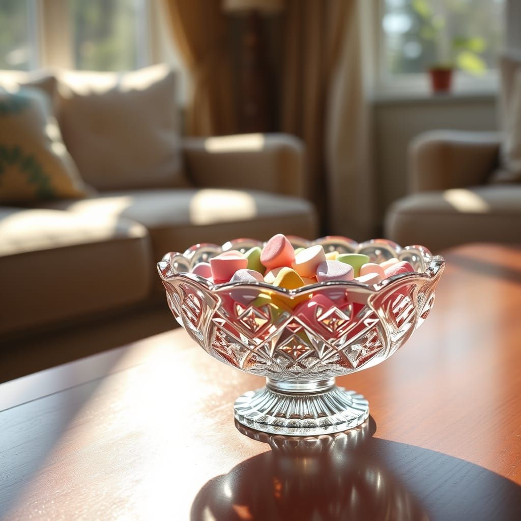 Pastel Conversation Hearts in Warm Wood Setting