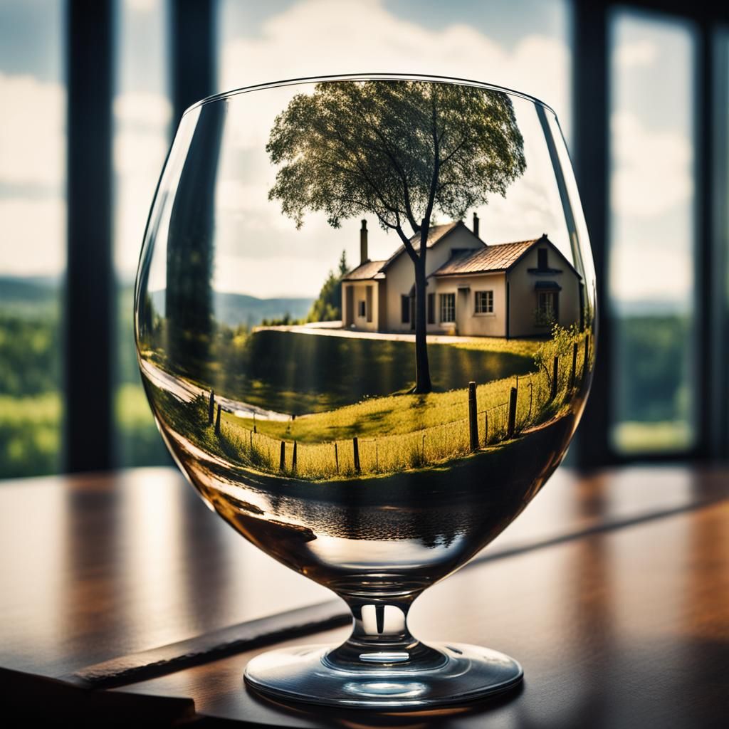 Looking through a glass to see outside