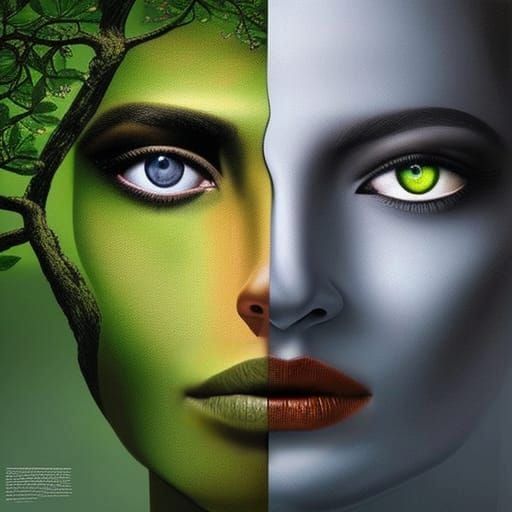 Surreal Tree Face Portrait by Igor Morski
