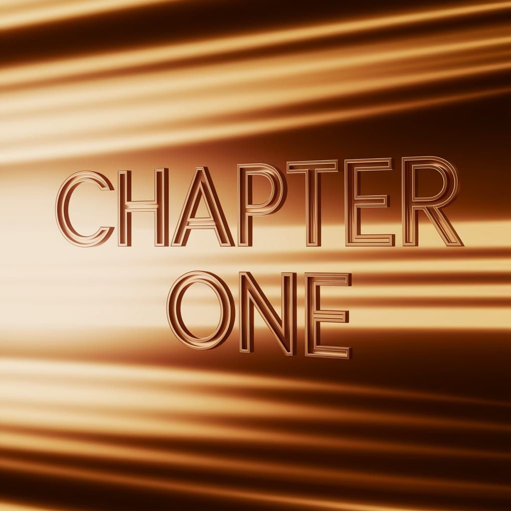 Elegant Typography in Golden Light, Shimmering on Polished M...