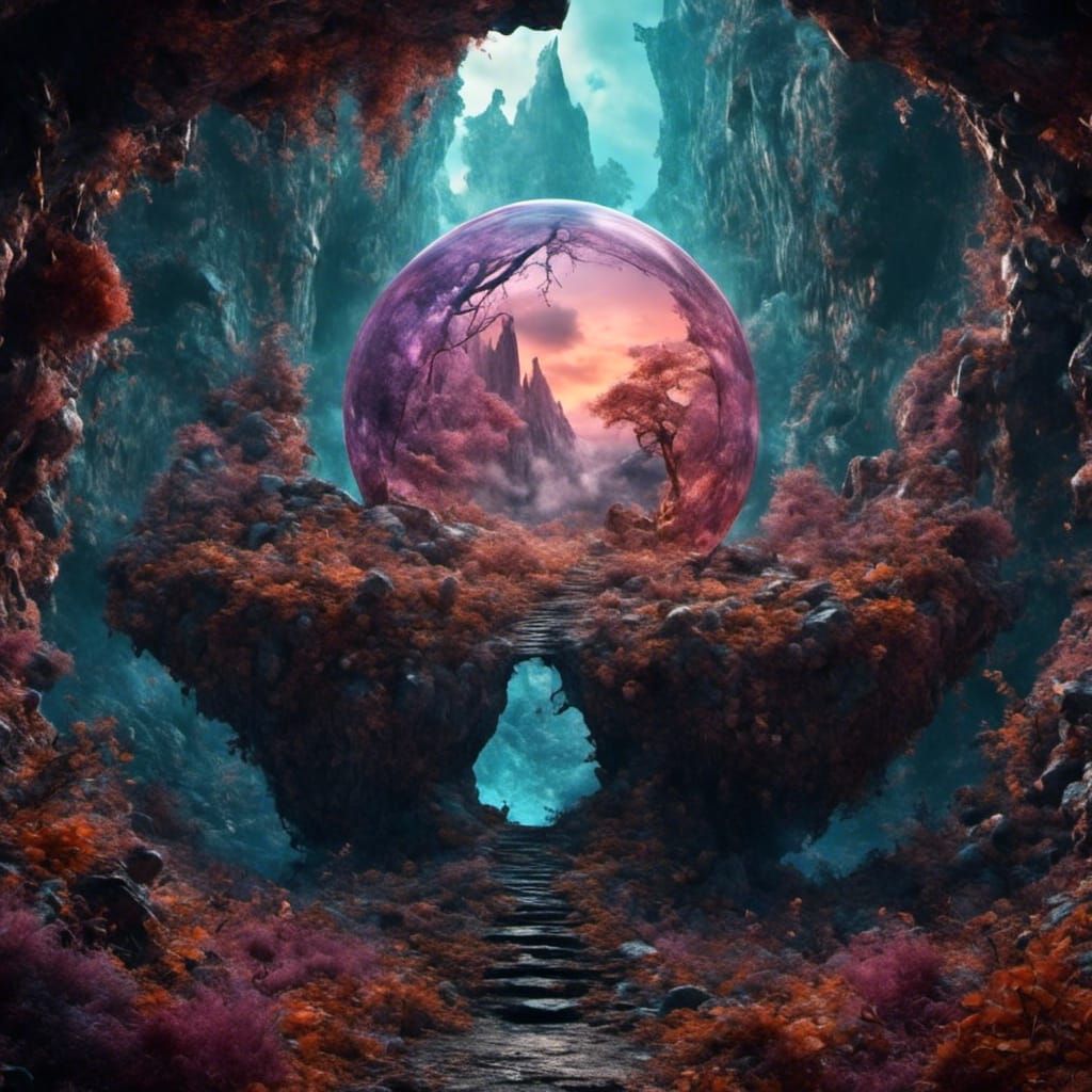 Mountain Portal to a Fantasy World