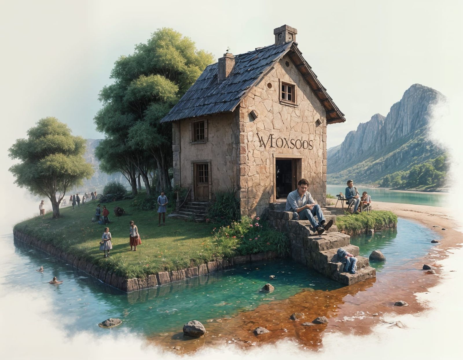 Regal Figures in Vibrant Storybook Style