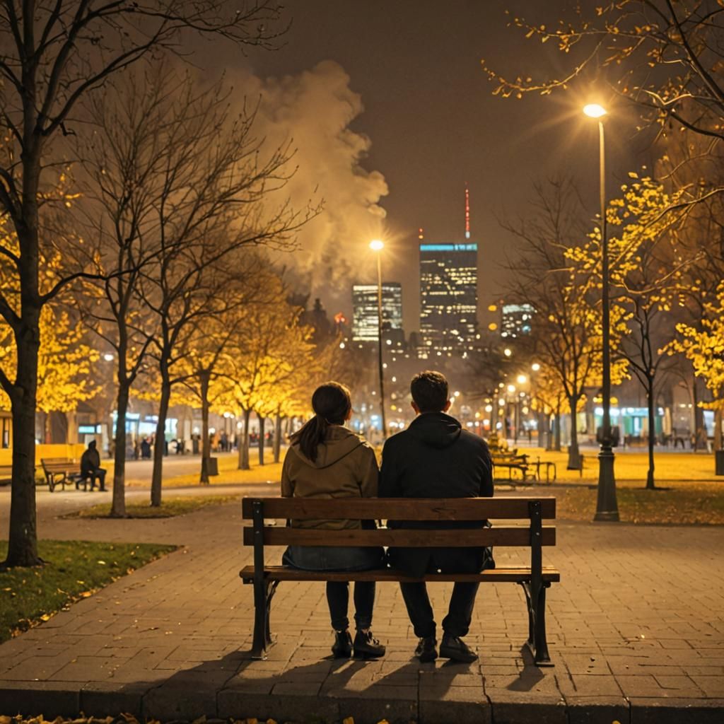 Romantic Cityscape at Twilight