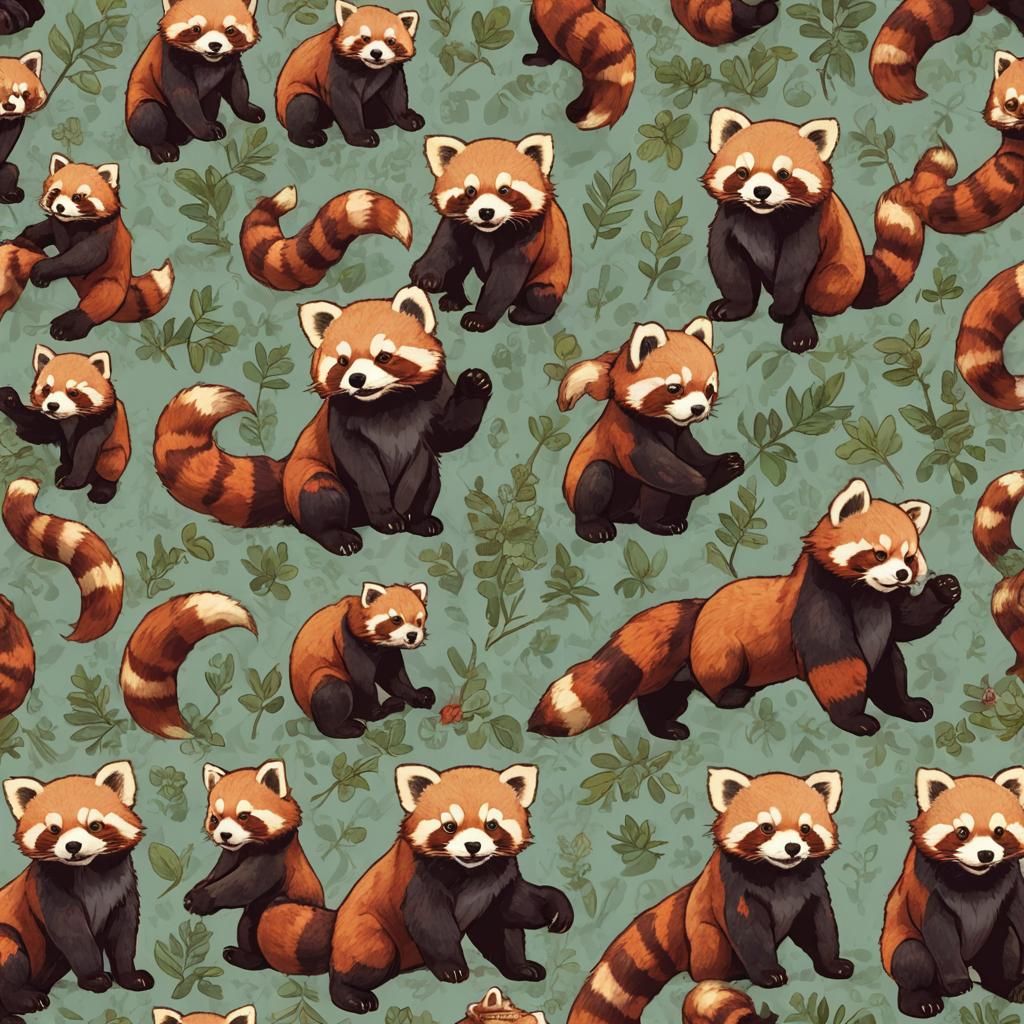 Giant Anthropomorphic Red Panda Creature