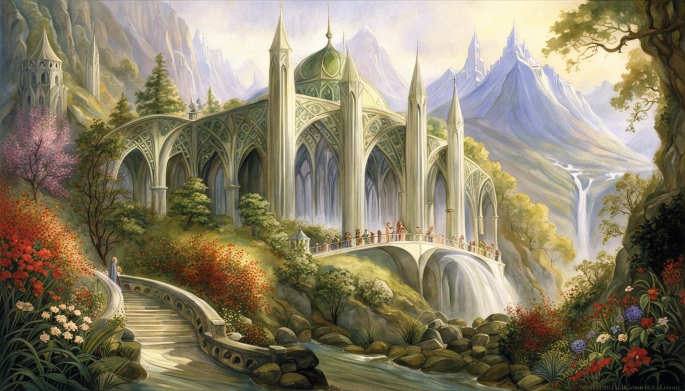 Rivendell: Elven Temple in Lord of the Rings Style