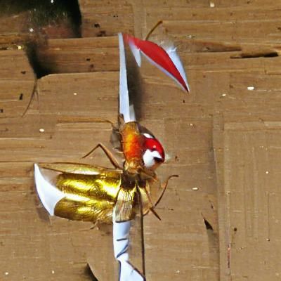 Golden Warrior with Mask, Sword, Wings and Horns