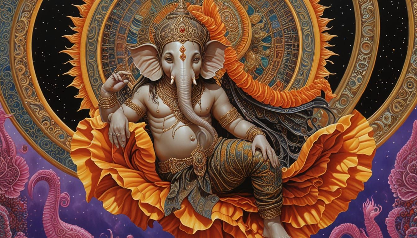 Ethereal Ganesh Reborn in Imperial Splendor