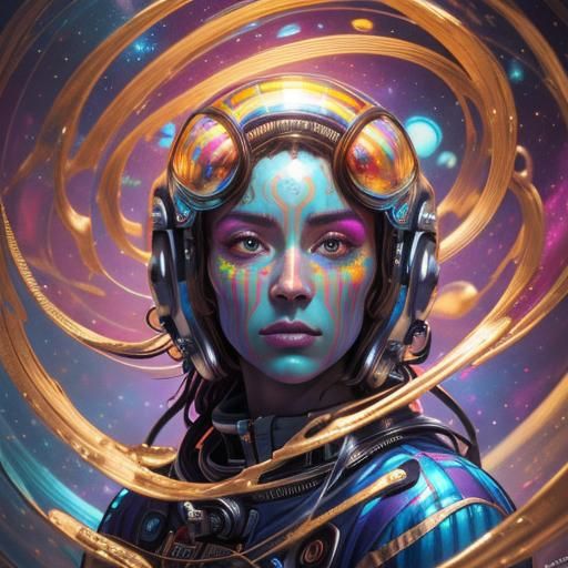 Astronaut's Cosmic Awakening in Whimsical Candyland