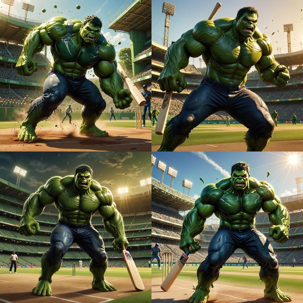 Hulk Plays Cricket: A Marvel Mashup