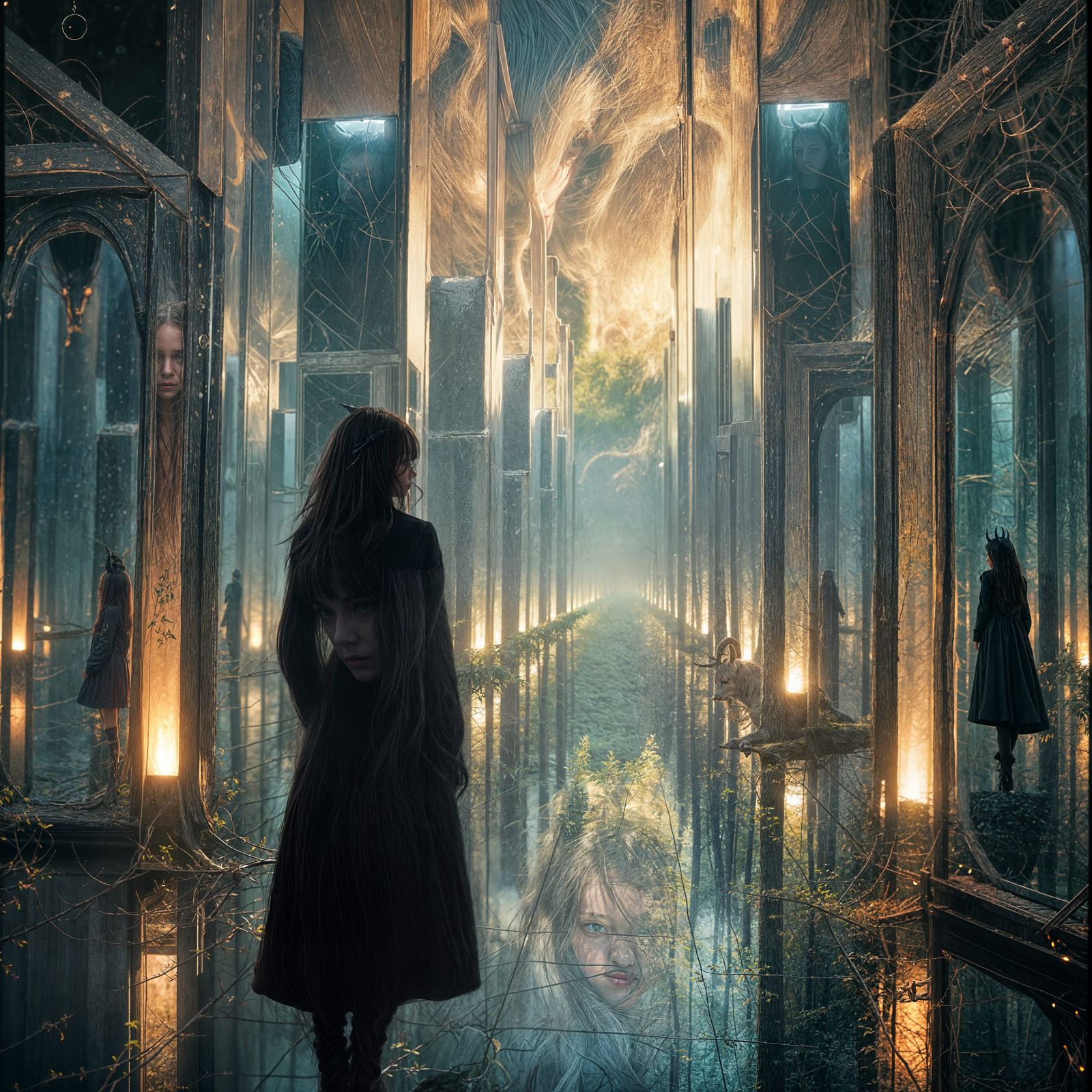 Infinite Hall of Mirrors: Distorted Reflections