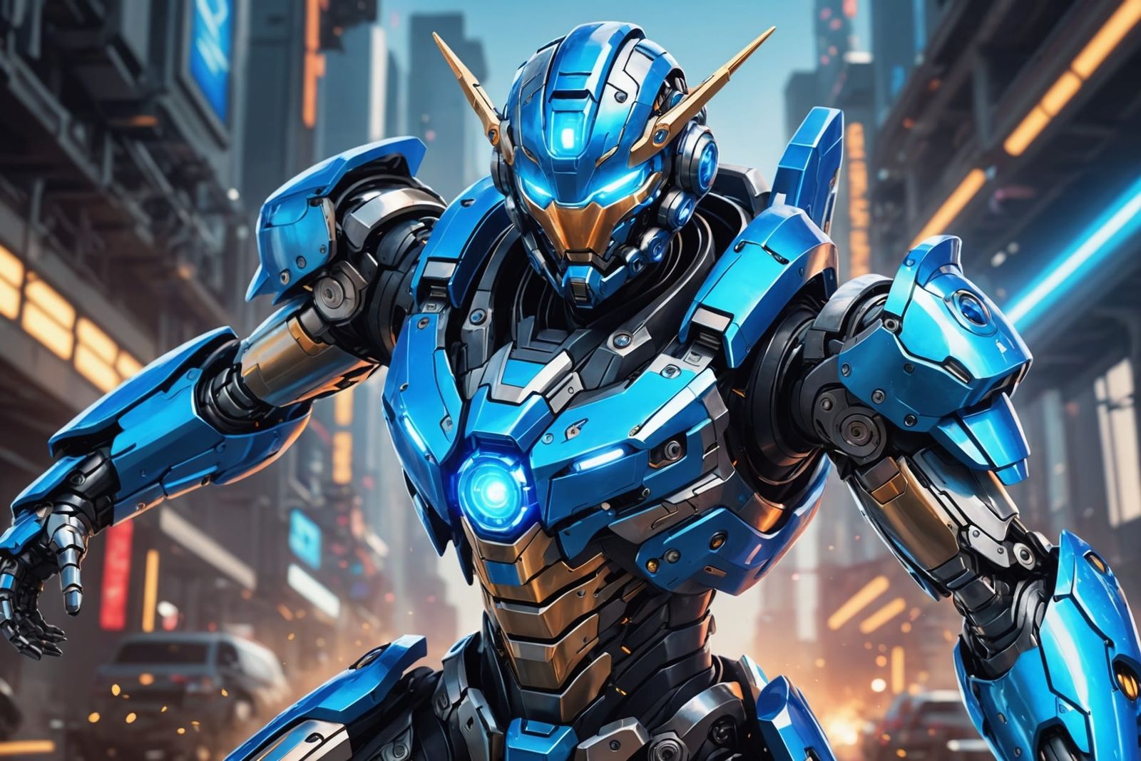 Anime Mech Pilot in Futuristic Armor