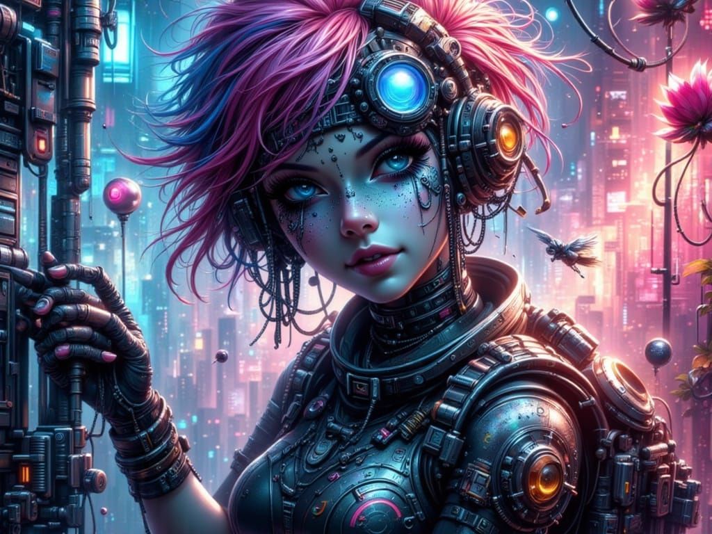 Cyberpunk Punk Free-for-All in Gritty Urban Style