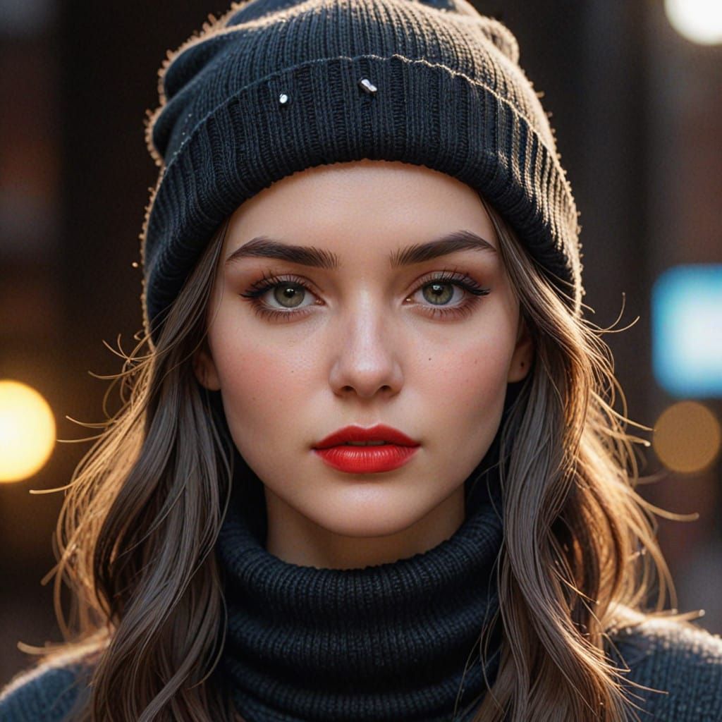 Sultry Woman Portrait in High-Contrast Fashion Photography