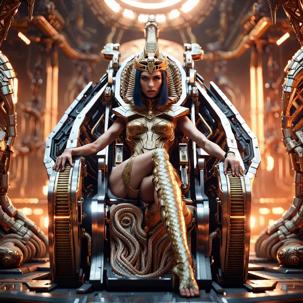 Cleopatra on a throne