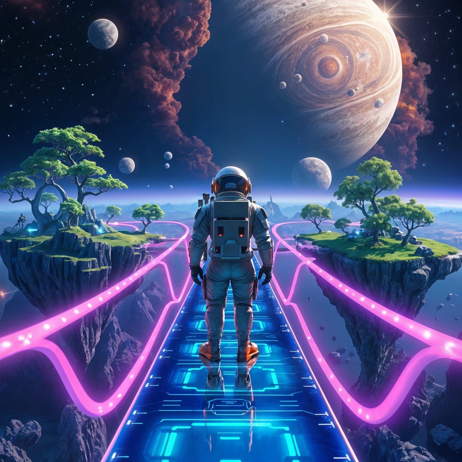 Surreal Cosmic Gateway Unveils Mystical Skies