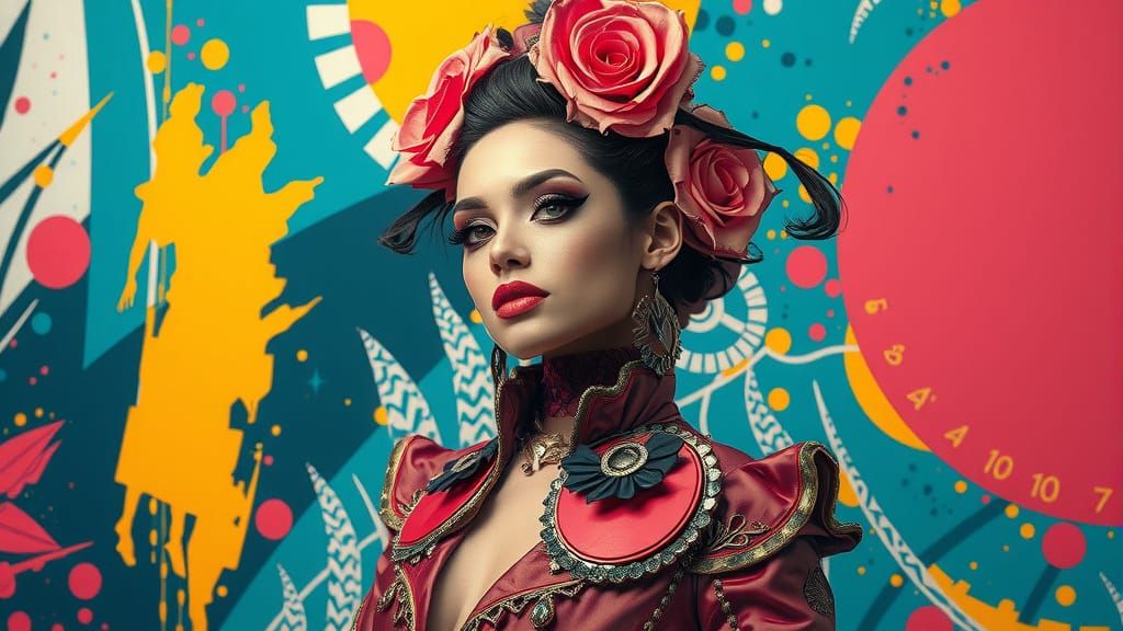 Avant-Garde Woman in Hyperrealistic 3D Art