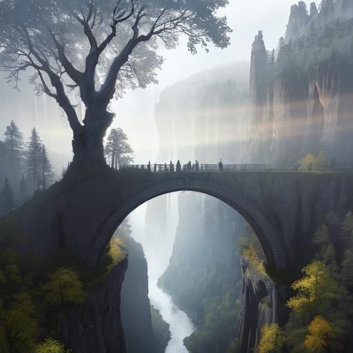 Bastei Bridge in Saxon Switzerland: Digital Matte Painting