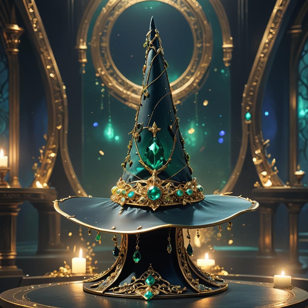 Regal Witch Hat Concept Art in Anime 3D Style