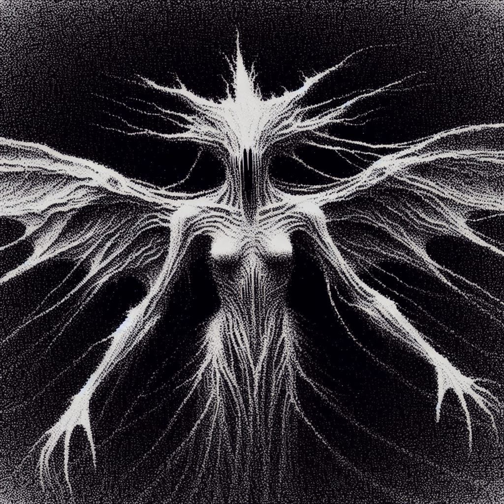 Eldritch Queen of Mariana Trench in Radar Style