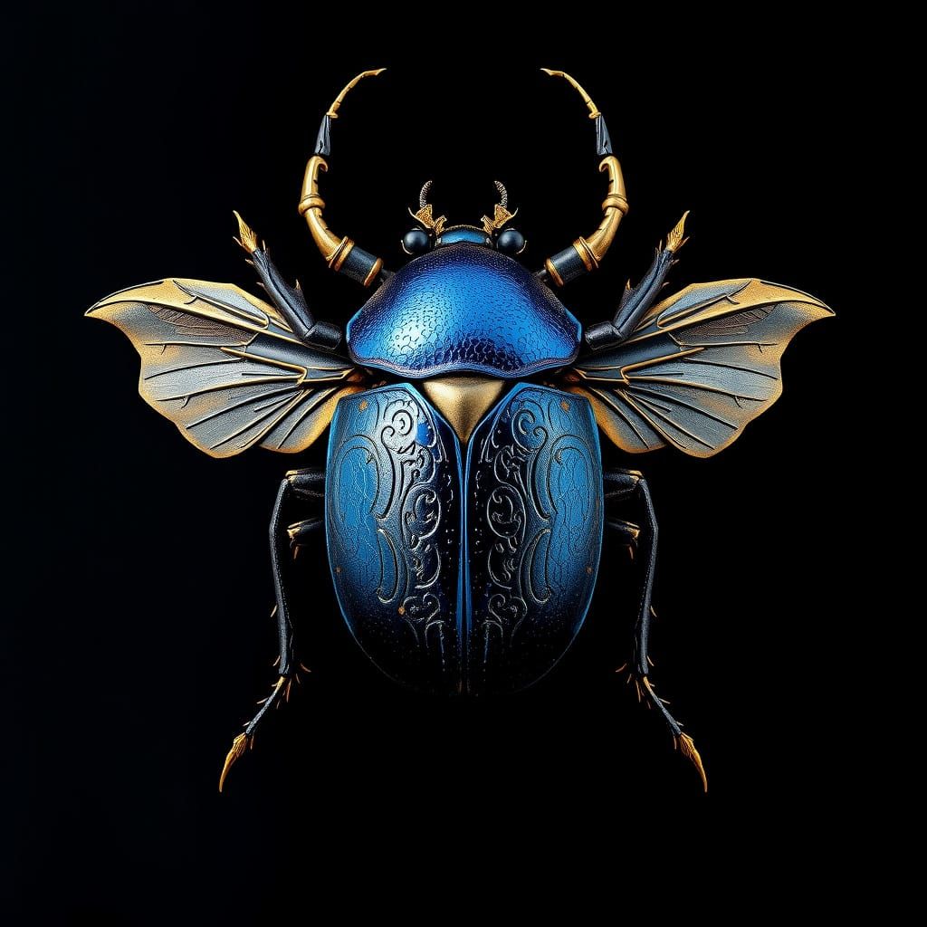Baroque Beetle in Gothic Masquerade Style
