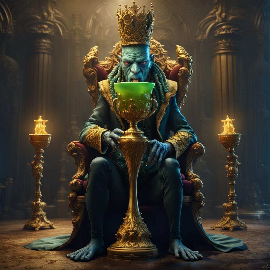 Lovecraftian Deep One Monarch Portrait