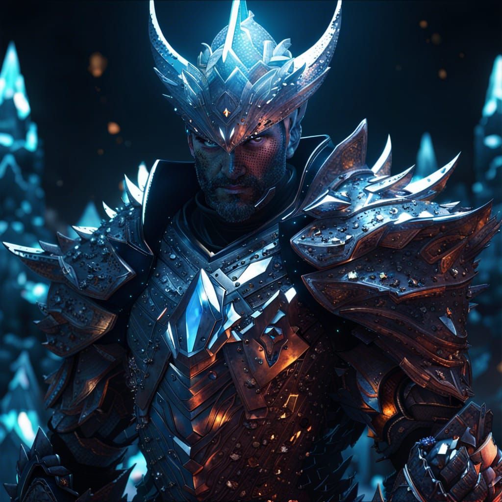 Crystal Knight in Detailed Crystal Armor