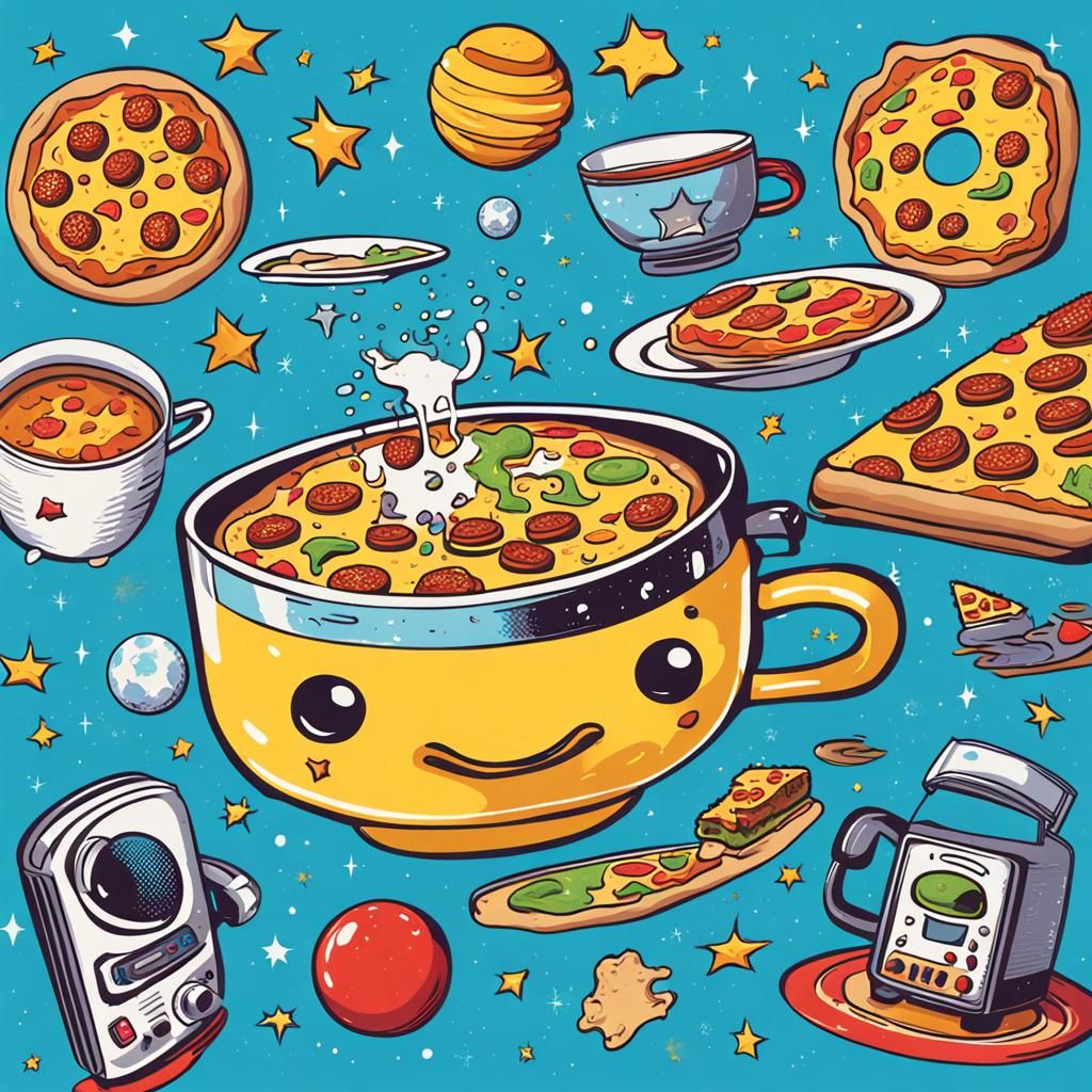 Everyday Objects Drifting in Space: AI Art