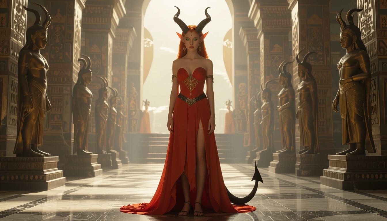 Lilis: Demonic Woman in Grand Temple, Cinematic Film Still