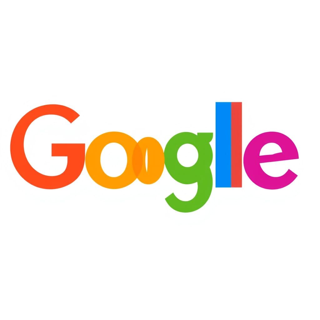 Vibrant Google Logo in Expressive Typography Style