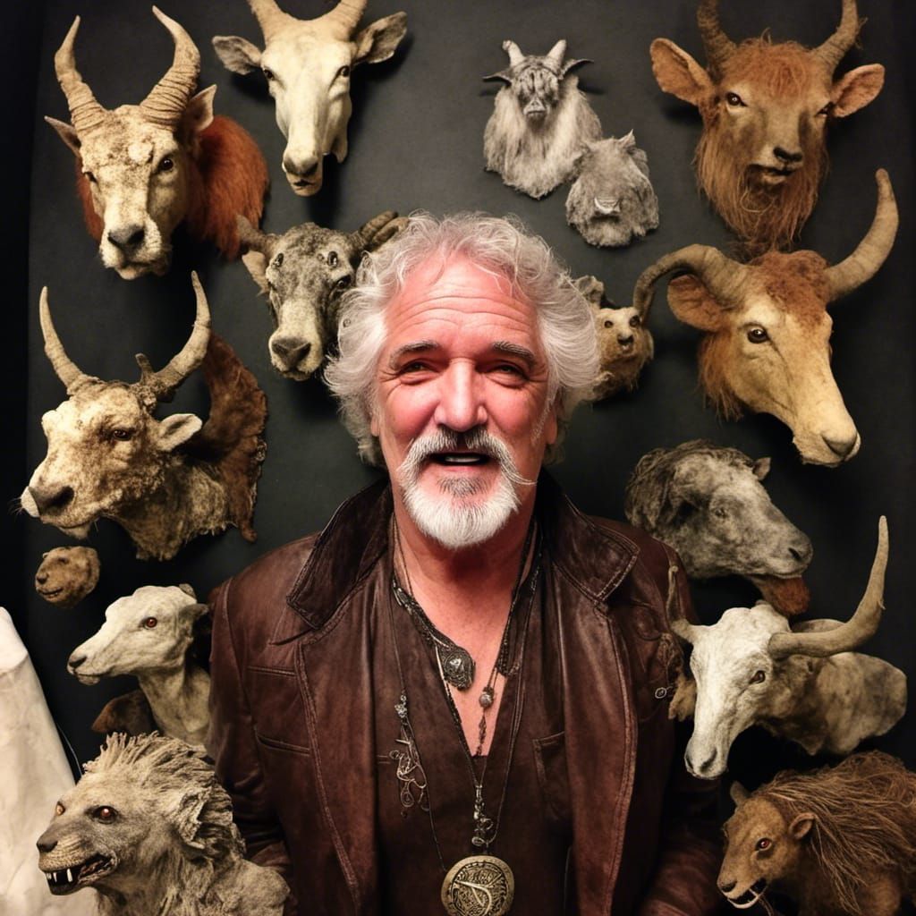 Cryptid Taxidermist Portrait in Fantasy Art Style